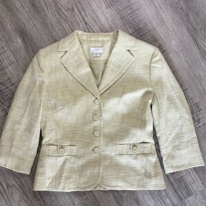 Ann Taylor LOFT light green tweed blazer size 8 NWOT